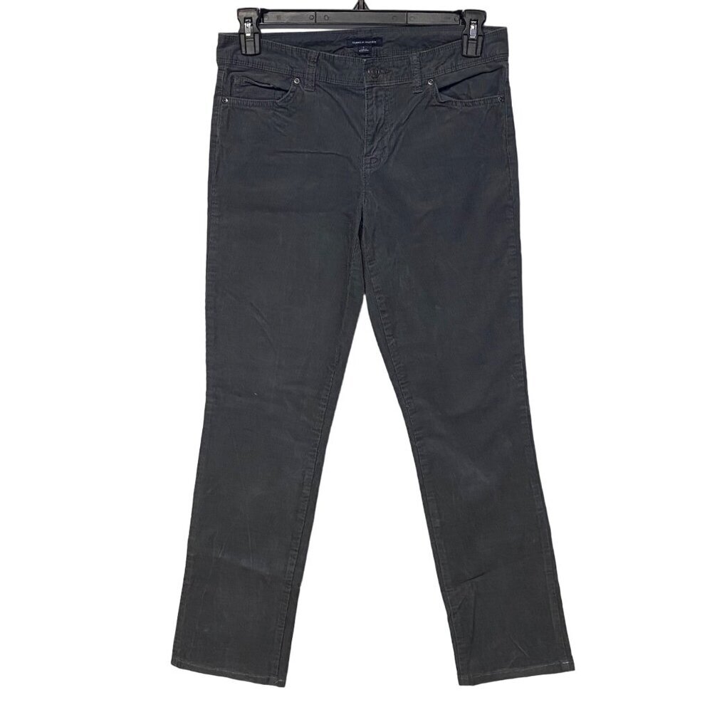TOMMY HILFIGER CORDUROY STRAIGHT LEG GRAY JEANS SIZE 6